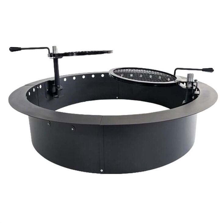 StarBBQ Short Post Swivel Grill Attachment for Fire Pits, Adjustable Height Swing-Away Cooking Grate