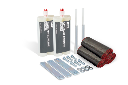 Rhino Carbon Fiber Bowed Wall Repair Kit - Bidirectional / Unidirectional, Choose Size